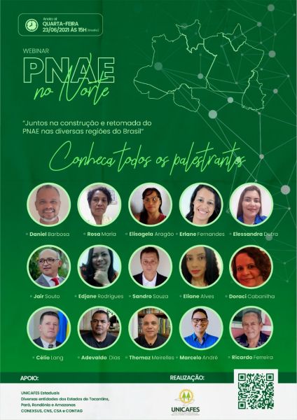Unicafes realiza hoje o Webinar PNAE no Norte