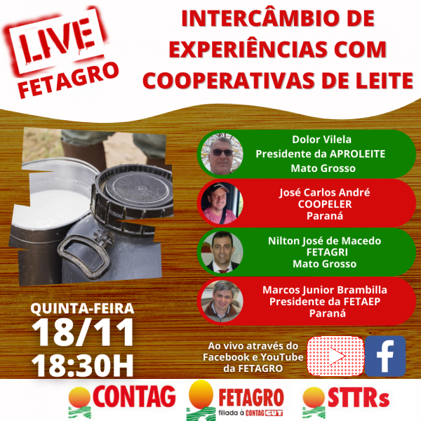 LIVE FETAGRO:INTERCÂMBIO DE EXPERIÊNCIAS COM COOPERATIVAS DE LEITE