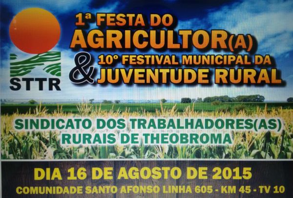 STTR de Theobroma promove Festa do Agricultor e Festival de Jovens 